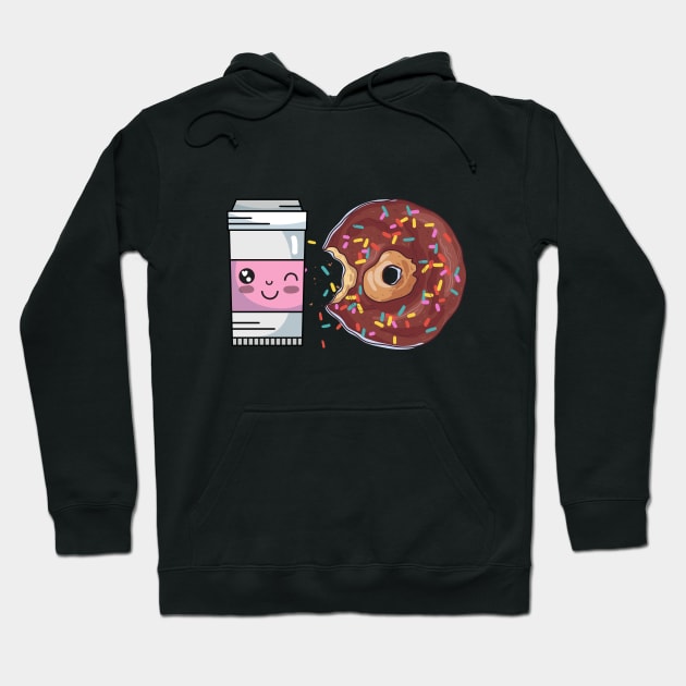 Coffee and Dounts , Best couple Hoodie by Hadjer Design